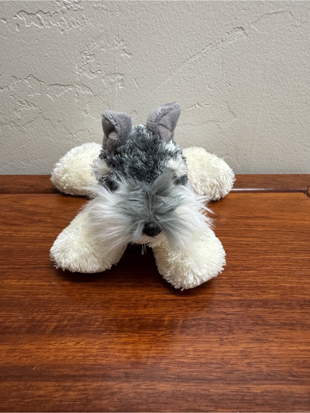 Aurora Gray & White Schnauzer Dog Plush Stuffed Animal